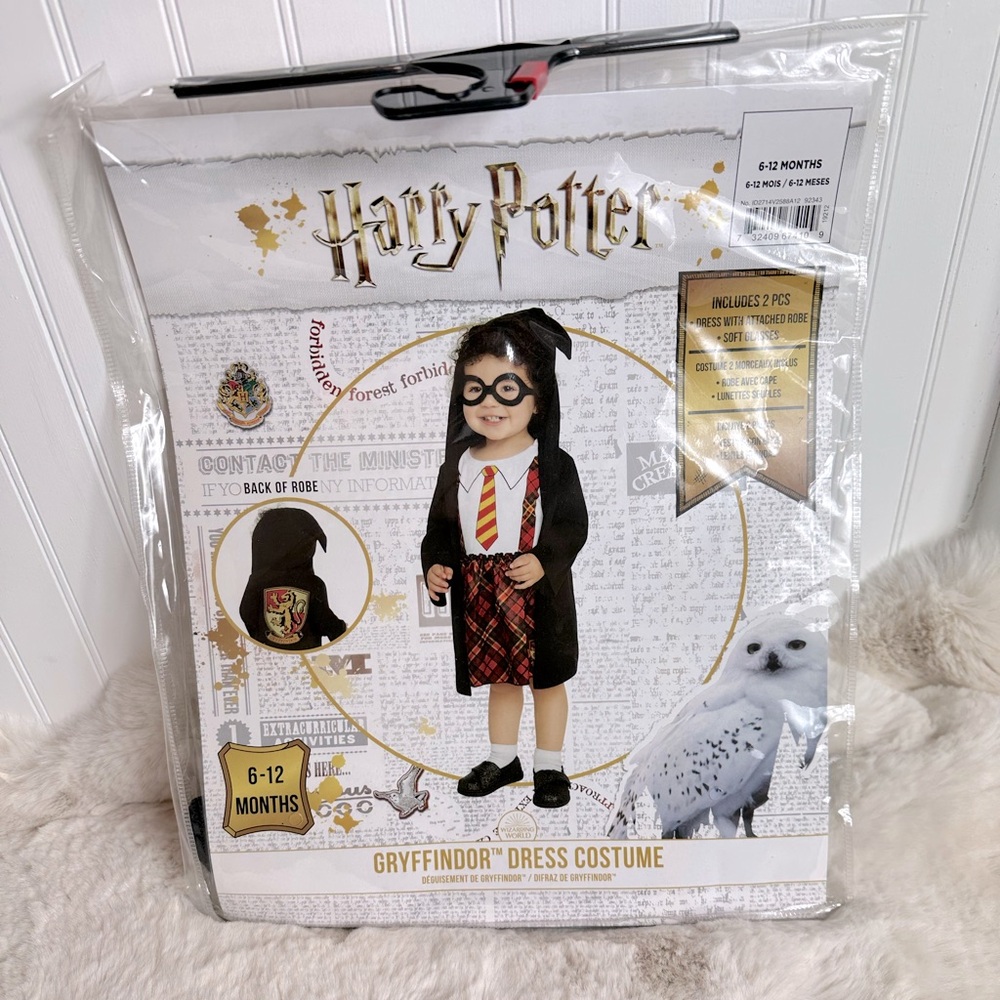 Harry Potter Gryffindor Dress Costume for Kids…. Size 6-12 months